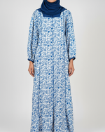 Load image into Gallery viewer, RESORT WEAR - Puffed Sleeve - Blue Floral
