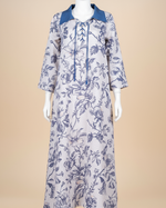 Load image into Gallery viewer, RESORT WEAR - Tie Up Neckline - Light Blue Flowers
