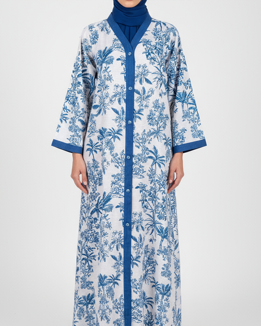 RESORT WEAR - Front Buttons - Tropical Blue
