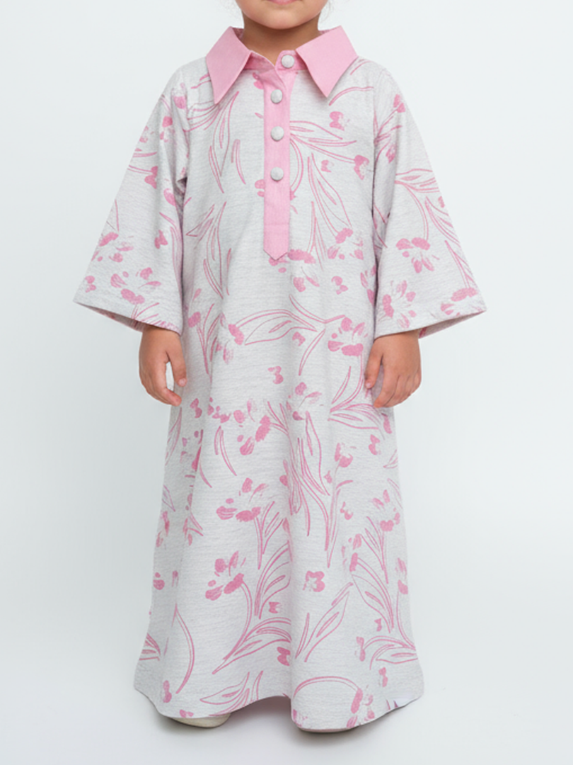 KIDS RESORT WEAR - Shirt Collar - Baby Pink