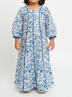 Load image into Gallery viewer, KIDS RESORT WEAR - RESORT WEAR - Puffed Sleeve - Blue Floral
