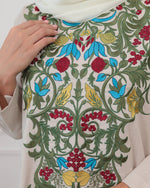 Load image into Gallery viewer, Pure Linen Embroidery Jalabiya - Beige