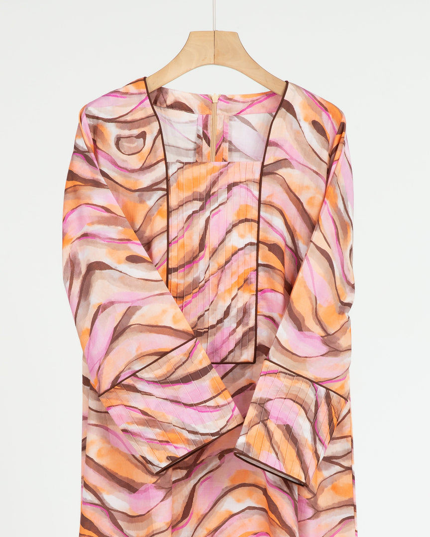 Indian Cotton Linear Panels +Shailah - Desert Horizon