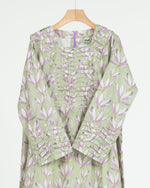 Load image into Gallery viewer, Indian Cotton Large Twisted Pleats +Shailah - Pastel Iris
