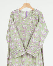 Indian Cotton Large Twisted Pleats +Shailah - Pastel Iris