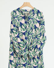 Rayon Green and Blue Flowers +Shailah