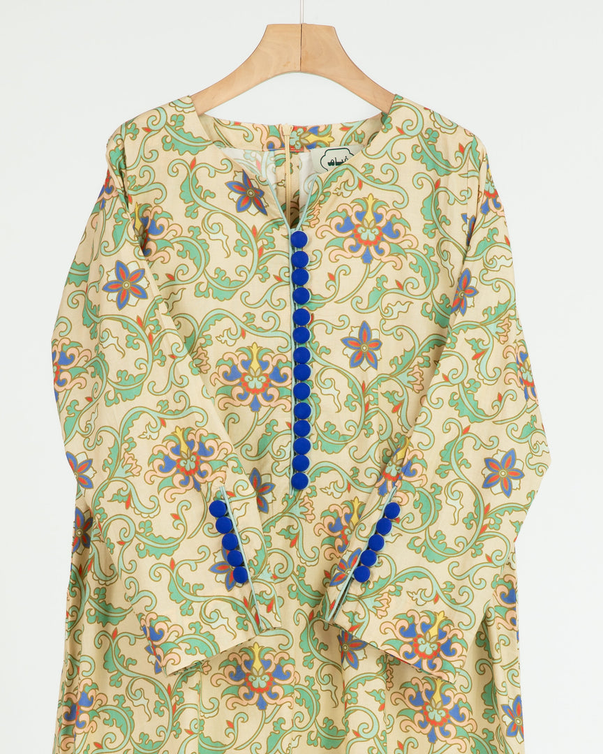 Indian Cotton Decorative Buttons Jalabiya +Shailah - Ottoman Floral