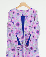 Indian Cotton Pleated Front Panels +Shailah - Violet Poppies