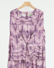 Indian Cotton Small Twisted Pleats +Shailah - Lavender Tie-Die