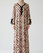 Load image into Gallery viewer, BEDAZZLED COLLECTION -Vintage Rose &amp; Polka Dot Jalabiya