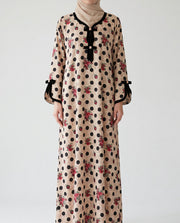 BEDAZZLED COLLECTION -Vintage Rose & Polka Dot Jalabiya