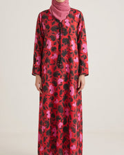 BEDAZZLED COLLECTION - Waves Jalabiya - Red Floral