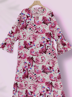 Load image into Gallery viewer, Flounce Sleeves Jalabiya - Pink
